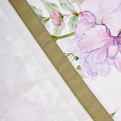 Скатерть "ИРИСЫ" 160х220см ,белый, 100% хлопок,твил пропитка LEFARD 850-743-21-3