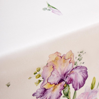 Скатерть "ИРИСЫ" 160х220см ,белый, 100% хлопок,твил пропитка LEFARD 850-743-21-6