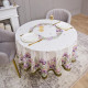 Скатерть круглая "ИРИСЫ" 190см ,белый, 100% хлопок, твил, с пропиткой LEFARD 850-743-22