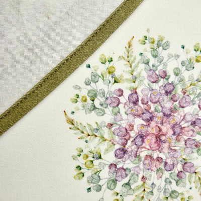 Скатерть круглая " ИРИСЫ" 150см белая ,100% хлопок ,твил, с пропиткой LEFARD 850-743-23-2