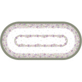 Скатерть овальная "ИРИСЫ" ,140х300см,100% хлопок,твил c пропиткой белый LEFARD 850-743-42