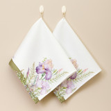 Набор полотенец из 2 шт " ИРИСЫ" 40х60см, 100% хлопок,белый ,твил LEFARD 850-743-63