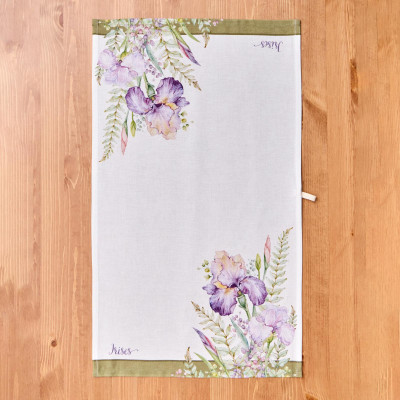 Набор полотенец из 2 шт " ИРИСЫ" 40х60см, 100% хлопок,белый ,твил LEFARD 850-743-63-1