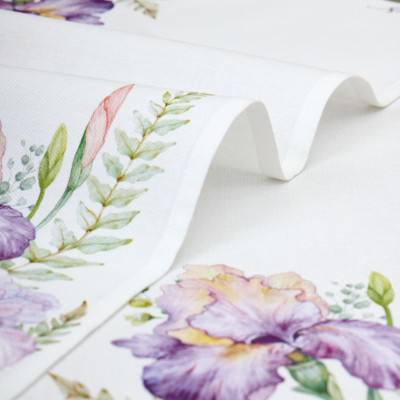 Набор полотенец из 2 шт " ИРИСЫ" 40х60см, 100% хлопок,белый ,твил LEFARD 850-743-63-3