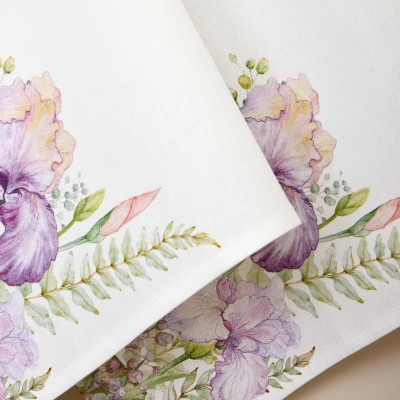 Набор полотенец из 2 шт " ИРИСЫ" 40х60см, 100% хлопок,белый ,твил LEFARD 850-743-63-7