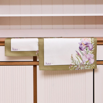 Набор салфеток из 2-х шт " ИРИСЫ" , 40х40см, 100% хлопок, белый, твил, LEFARD 850-743-8-5