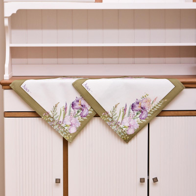 Набор салфеток из 2-х шт " ИРИСЫ" , 40х40см, 100% хлопок, белый, твил, LEFARD 850-743-8-6