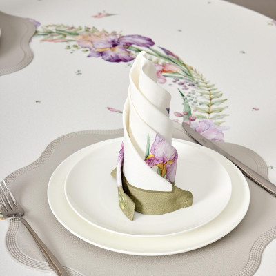 Набор салфеток из 2-х шт " ИРИСЫ" , 40х40см, 100% хлопок, белый, твил, LEFARD 850-743-8-7