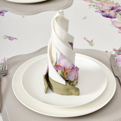 Набор салфеток из 2-х шт " ИРИСЫ" , 40х40см, 100% хлопок, белый, твил, LEFARD 850-743-8-8