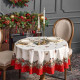 Скатерть круглая "МОРОЗКО . СНЕГИРИ"150см ,красный, 100% хлопок ,твил с пропиткой LEFARD 850-745-23