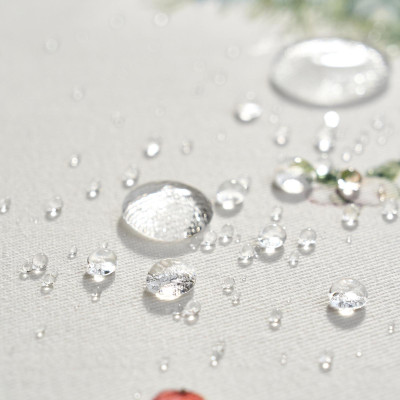 Скатерть круглая " МОРОЗКО.СНЕГИРИ" 220см , красный, 100% хлопок, твил, с пропиткой LEFARD 850-745-24-2