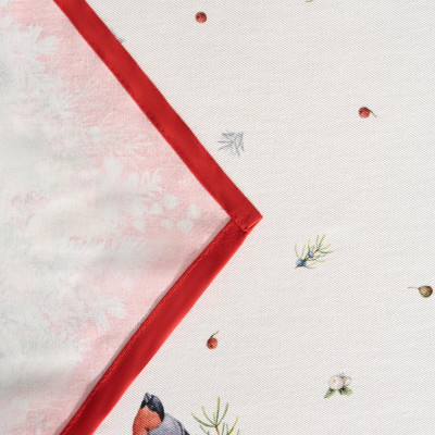 Дорожка " МОРОЗКО.СНЕГИРИ " 45х215см ,красный, 100% хлопок,твил пропитка LEFARD 850-745-31-1