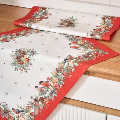 Набор полотенец из 2 шт " МОРОЗКО.СНЕГИРИ " , 40х60см, 100% хлопок, белый, , твил, LEFARD 850-745-6-9