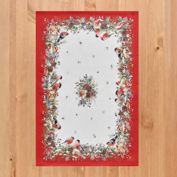 Набор полотенец из 2 шт " МОРОЗКО.СНЕГИРИ " , 40х60см, 100% хлопок, белый, , твил, LEFARD 850-745-6-4