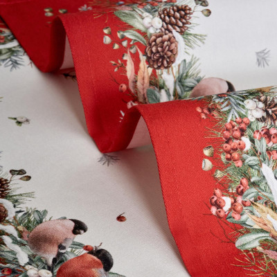 Набор полотенец из 2 шт " МОРОЗКО.СНЕГИРИ " , 40х60см, 100% хлопок, белый, , твил, LEFARD 850-745-6-5