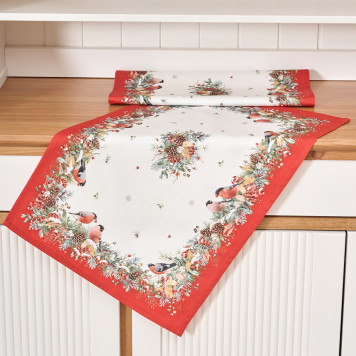 Набор полотенец из 2 шт " МОРОЗКО.СНЕГИРИ " , 40х60см, 100% хлопок, белый, , твил, LEFARD 850-745-6-8