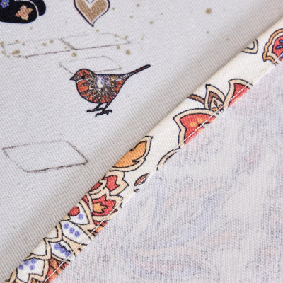 Скатерть круглая "ПАРИЖСКИЕ КОТЫ" ,150 см, твилл ,белый,пропитка LEFARD 850-746-23-1