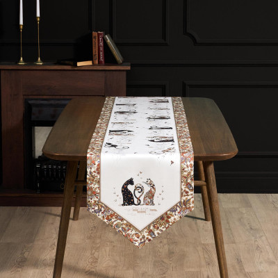Дорожка на стол "ПАРИЖСКИЕ КОТЫ", 45х215см, 100% хлопок,твил LEFARD 850-746-32-17