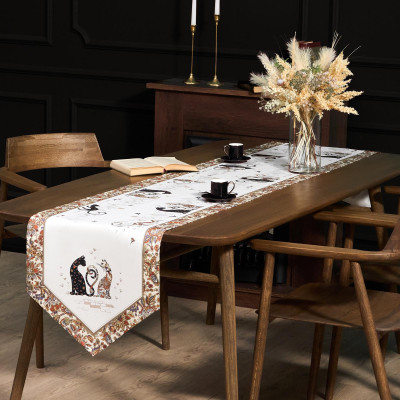 Дорожка на стол "ПАРИЖСКИЕ КОТЫ", 45х215см, 100% хлопок,твил LEFARD 850-746-32