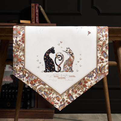 Дорожка на стол "ПАРИЖСКИЕ КОТЫ", 45х215см, 100% хлопок,твил LEFARD 850-746-32-5