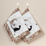 Набор полотенец из 2-х шт "ПАРИЖСКИЕ КОТЫ" 40х60см, 100% хлопок, белый твил LEFARD 850-746-63