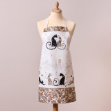 Фартук " ПАРИЖСКИЕ КОТЫ" 60х70см 100% хлопок, кайма, твил, пропитка LEFARD 850-746-7