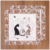 Набор салфетки "ПАРИЖСКИЕ КОТЫ" 2 шт 40*40 твилл LEFARD 850-746-81