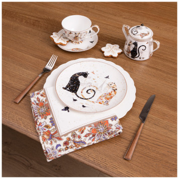 Набор салфетки "ПАРИЖСКИЕ КОТЫ" 2 шт 40*40 твилл LEFARD 850-746-81-3