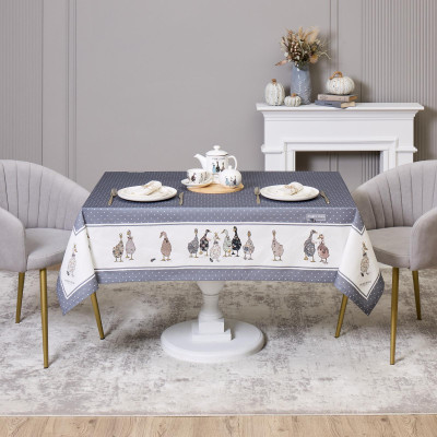 Скатерть "FAMILY FARM" 140х180см , 100% хлопок, графит, твил, пропитка LEFARD 850-747-2