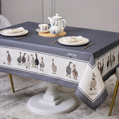 Скатерть "FAMILY FARM" 140х180см , 100% хлопок, графит, твил, пропитка LEFARD 850-747-2-5