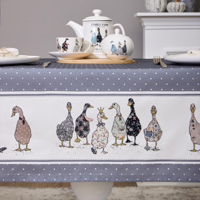 Скатерть "FAMILY FARM" 140х180см , 100% хлопок, графит, твил, пропитка LEFARD 850-747-2-6