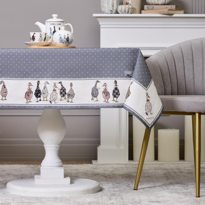 Скатерть "FAMILY FARM" 110х140см , 100% хлопок, графит , твил, пропитка LEFARD 850-747-20-3