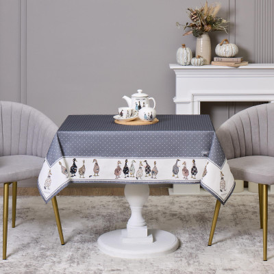 Скатерть "FAMILY FARM" 110х140см , 100% хлопок, графит , твил, пропитка LEFARD 850-747-20