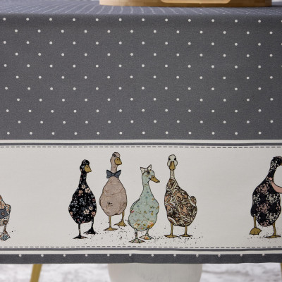 Скатерть "FAMILY FARM" 110х140см , 100% хлопок, графит , твил, пропитка LEFARD 850-747-20-8