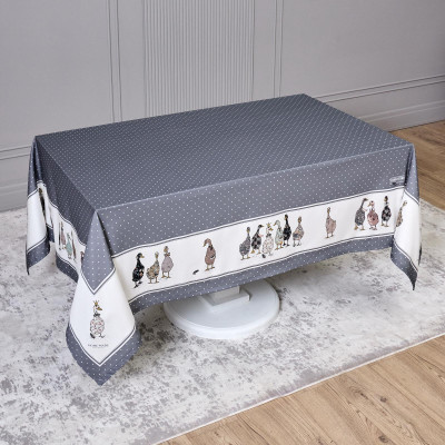 Скатерть "FAMILY FARM" 160х220см ,100% хлопок, графит , твил, пропитка LEFARD 850-747-21-10