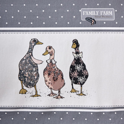 Скатерть "FAMILY FARM" 160х220см ,100% хлопок, графит , твил, пропитка LEFARD 850-747-21-14