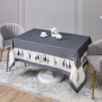 Скатерть "FAMILY FARM" 160х220см ,100% хлопок, графит , твил, пропитка LEFARD 850-747-21-1