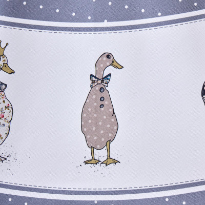 Скатерть круглая "FAMILY FARM" 190 см , 100% хлопок,твил, пропитка, графит LEFARD 850-747-22-9