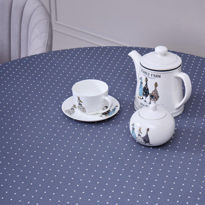 Скатерть круглая "FAMILY FARM" 190 см , 100% хлопок,твил, пропитка, графит LEFARD 850-747-22-5