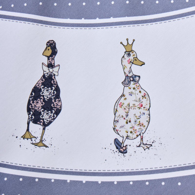 Скатерть круглая "FAMILY FARM" 190 см , 100% хлопок,твил, пропитка, графит LEFARD 850-747-22-7