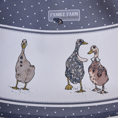 Скатерть круглая "FAMILY FARM" 150 см ,100% хлопок, графит,твил, пропитка LEFARD 850-747-23-10