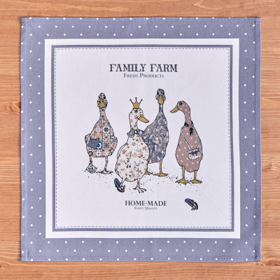 Набор салфеток из 2-х шт "FAMILY FARM" 40х40см, твил, графит LEFARD 850-747-8-2