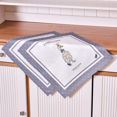 Набор салфеток из 2-х шт "FAMILY FARM" 40х40см, твил, графит LEFARD 850-747-8-8