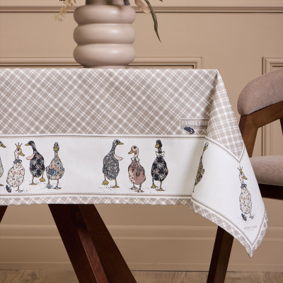 Скатерть "FAMILY FARM" 110х140см ,100% хлопок,клетка ,твил, пропитка LEFARD 850-748-20-11