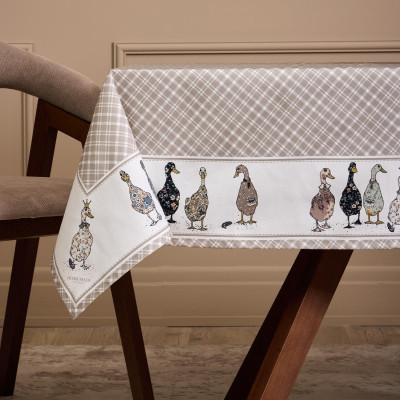 Скатерть "FAMILY FARM" 110х140см ,100% хлопок,клетка ,твил, пропитка LEFARD 850-748-20-12