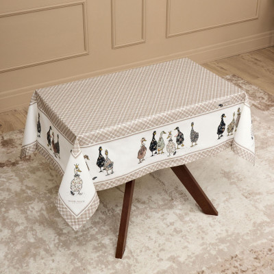 Скатерть "FAMILY FARM" 110х140см ,100% хлопок,клетка ,твил, пропитка LEFARD 850-748-20-3