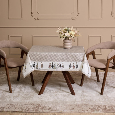 Скатерть "FAMILY FARM" 110х140см ,100% хлопок,клетка ,твил, пропитка LEFARD 850-748-20