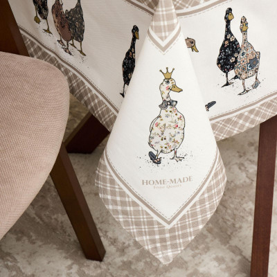 Скатерть "FAMILY FARM" 110х140см ,100% хлопок,клетка ,твил, пропитка LEFARD 850-748-20-4