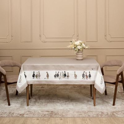 Скатерть "FAMILY FARM" 160х220см , 100% хлопок, клетка , твил, пропитка LEFARD 850-748-21