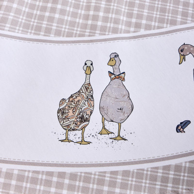 Скатерть "FAMILY FARM" круглая 190 см , 100% хлопок, клетка , твил, пропитка LEFARD 850-748-22-13